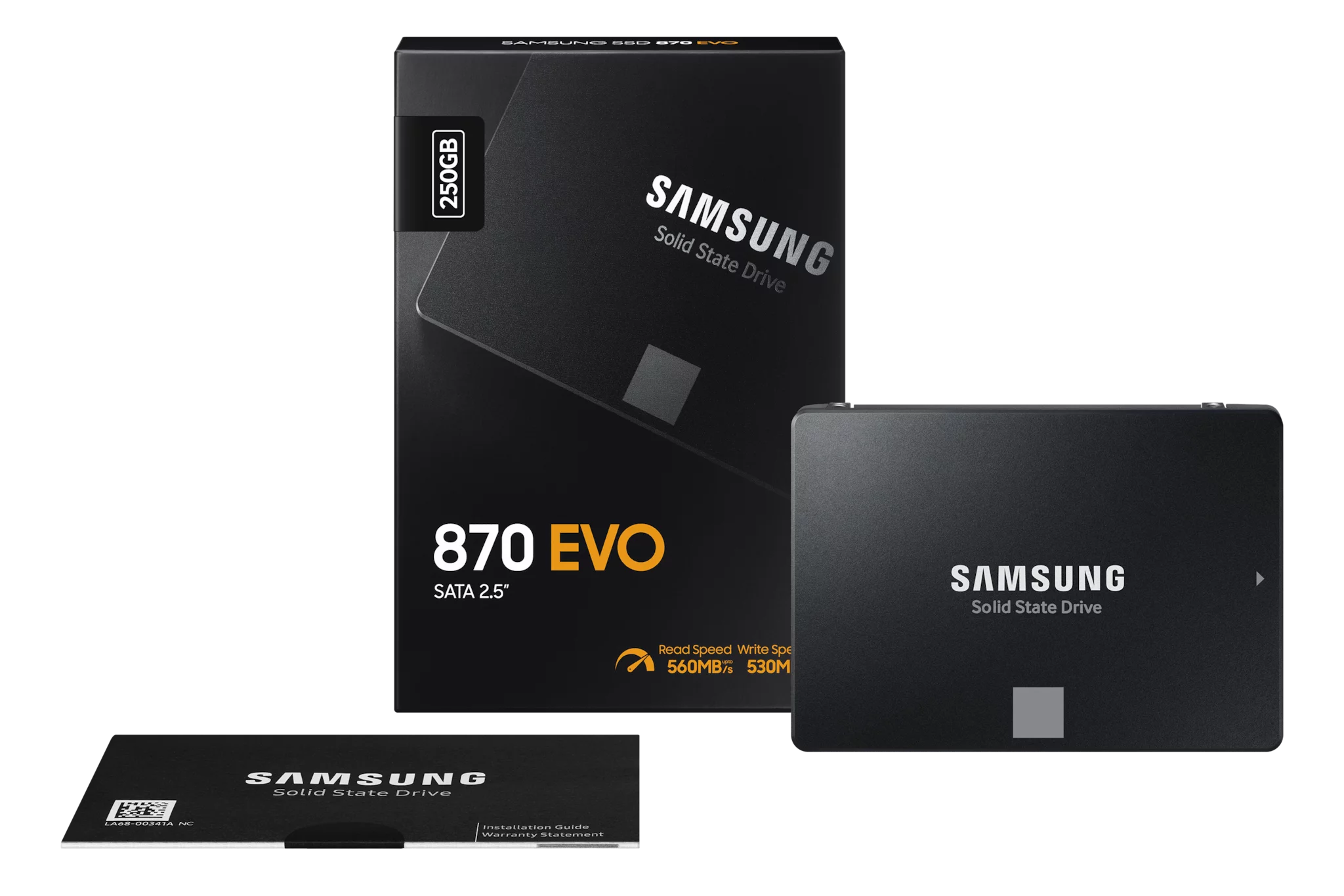 Samsung 870 EVO MZ-77E250B - SSD - verschlüsselt - 250 GB - intern - 2.5" (6.4 cm)