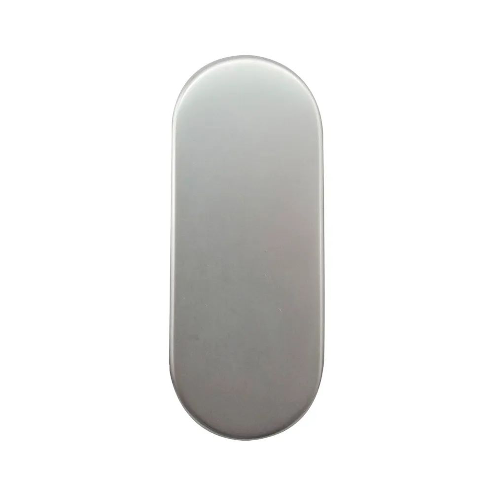 GRUNDMANN Blindrosette BL, oval, verdeckt geschr., 30x72x8mm, silber eloxiert