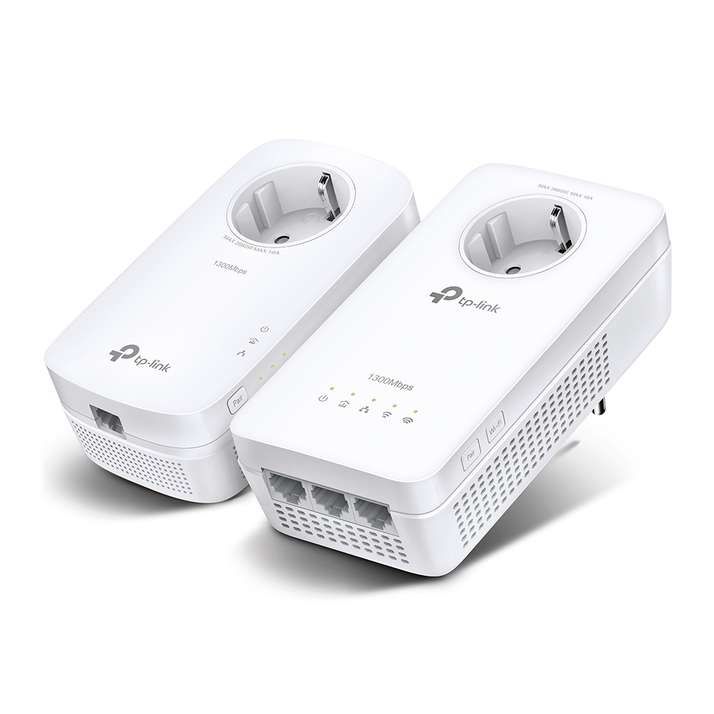 TP-LINK AV1300-AC1200-Gigabit-WLAN-Powerline-KIT mit Steckdose - 300 Mbit/s - IEEE 802.11a - IEEE 802.11ac - IEEE 802.11b - IEEE 802.11g - IEEE 802.11n - Type E/F - Gigabit Ethernet - 10,100,1000 Mbit/s - Wi-Fi 5 (802.11ac)