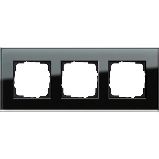 Gira RAHMEN 3-FACH ESPRIT / GIRA 021305 SCHW.GLAS S55 021305