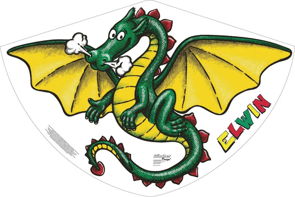 PBS Deutschland Süd GmbH & Co.KG Drachen Elwin Drache, 92x62cm GÜNTH