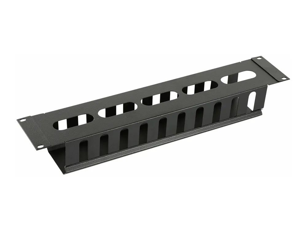 Lanview by Logon - Rack-Kabelführungskonsolen-Abdeckung - sliding - Schwarz - 2U - 48.3 cm (19")