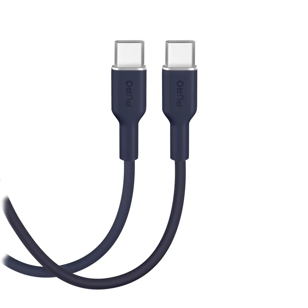 PURO Daten- u. Ladekabel, USB-C  USB-C, 60W, 1,5m schwarz