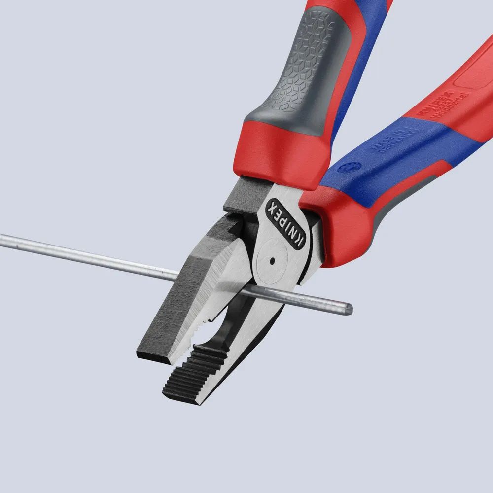KNIPEX Kraft-Kombizange mit Comfort-Griffen schwarz atramentiert 180 mm