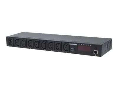 Intellinet 19" Intelligent 8-Port PDU, 19" Rackmountable C13 Intelligent Power Distribution Unit; Monitors Power, Temperature and Humidity - Stromverteilungseinheit (Rack - einbaufähig)