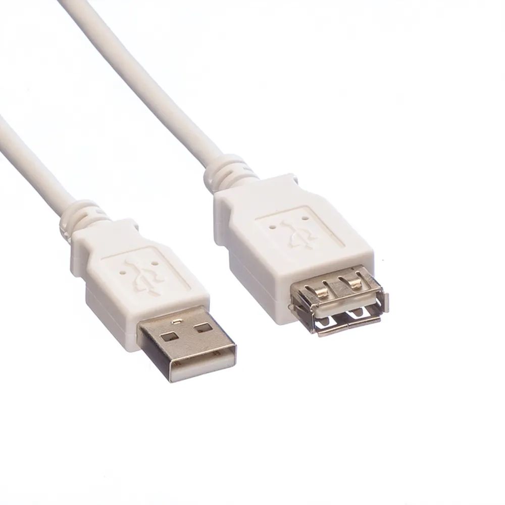 VALUE USB 2.0 Verlängerungskabel, Typ A-A, ST/BU, weiß, 1,8 m