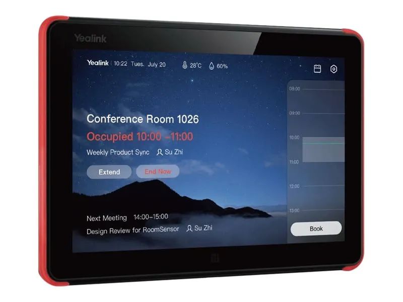 Yealink RoomPanel - Raummanager - kabellos, kabelgebunden