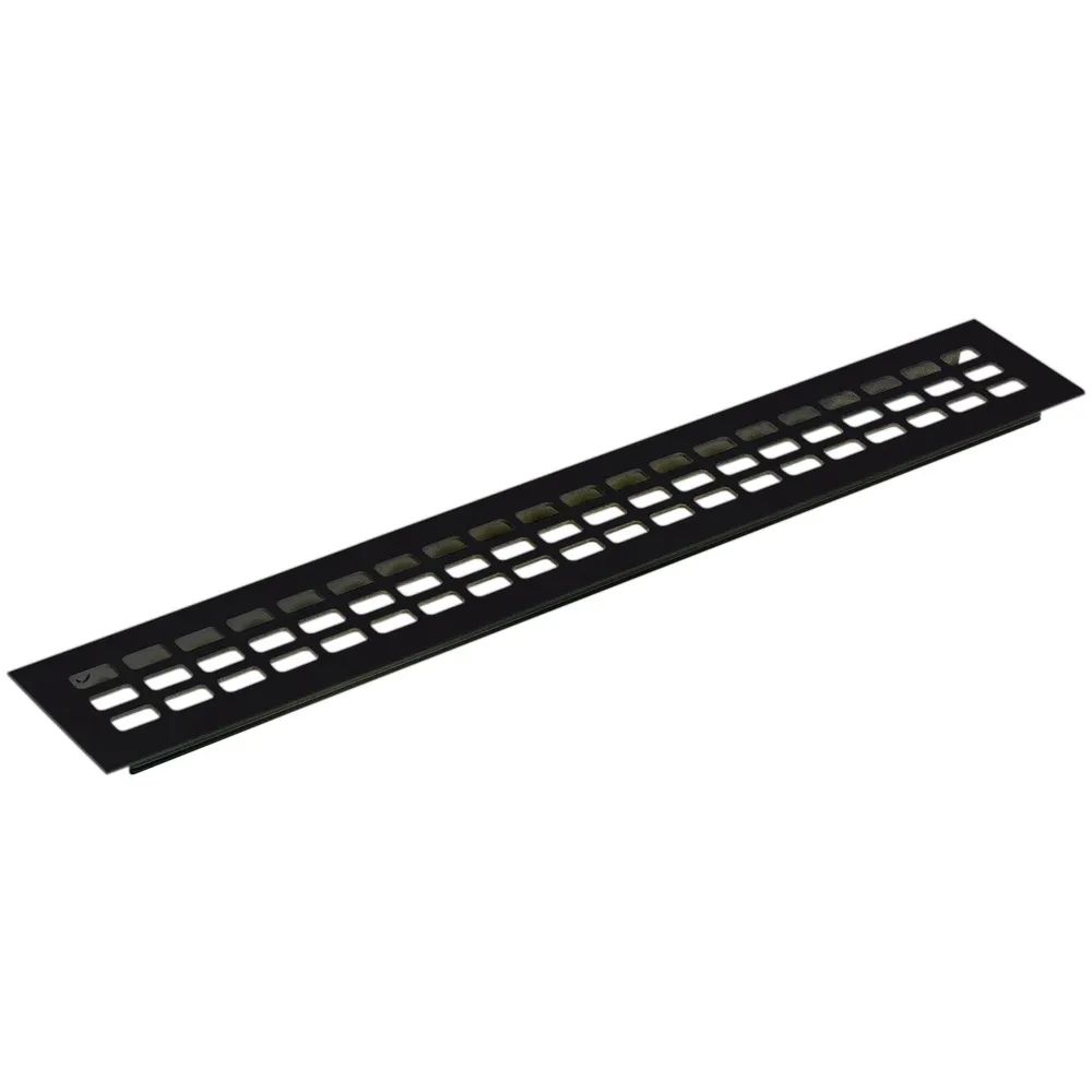 Solido Lüftungsgitter 400 x 100 mm Aluminium schwarz eloxiert