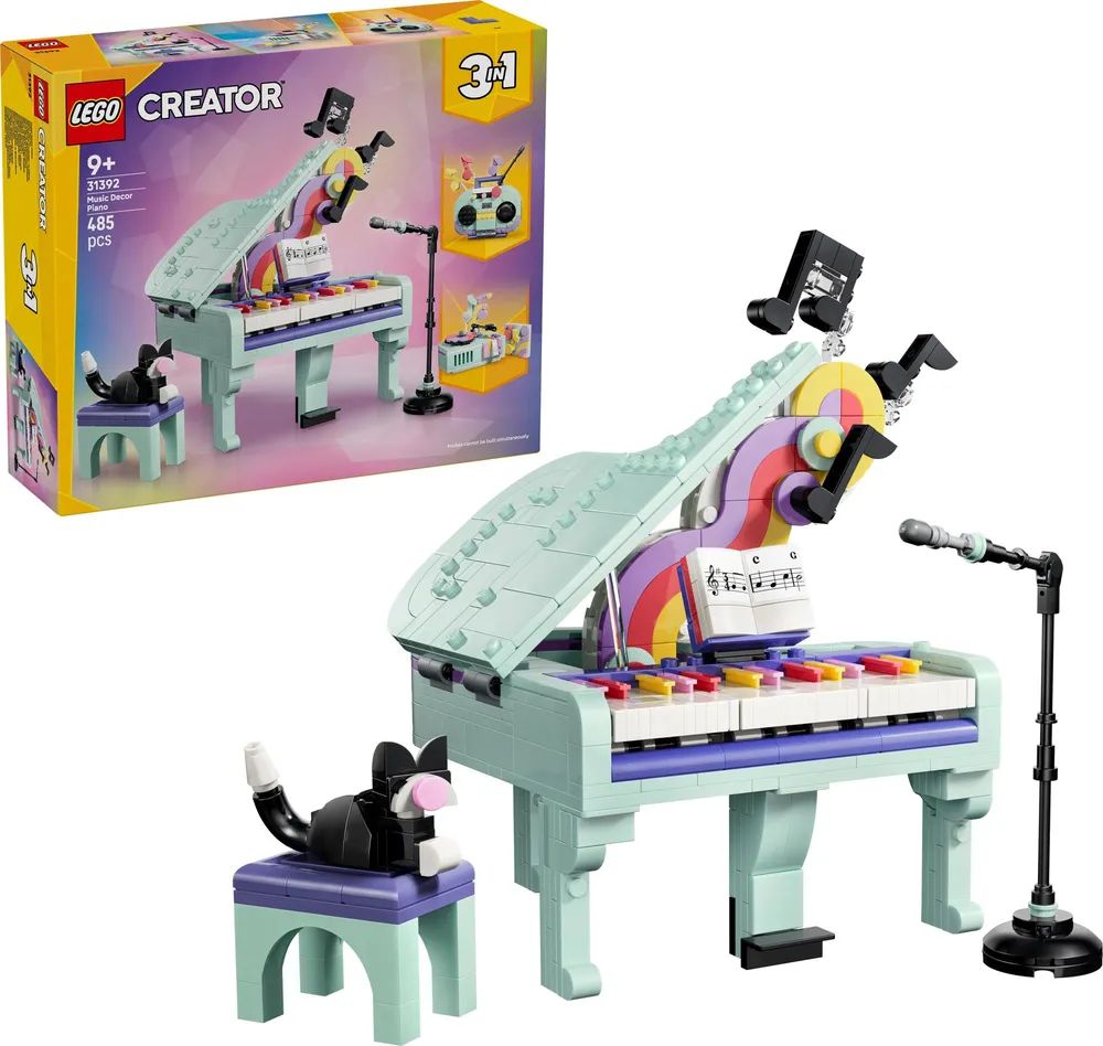 LEGO Creator 3 in 1 31392 Music Decor Piano with Cat
