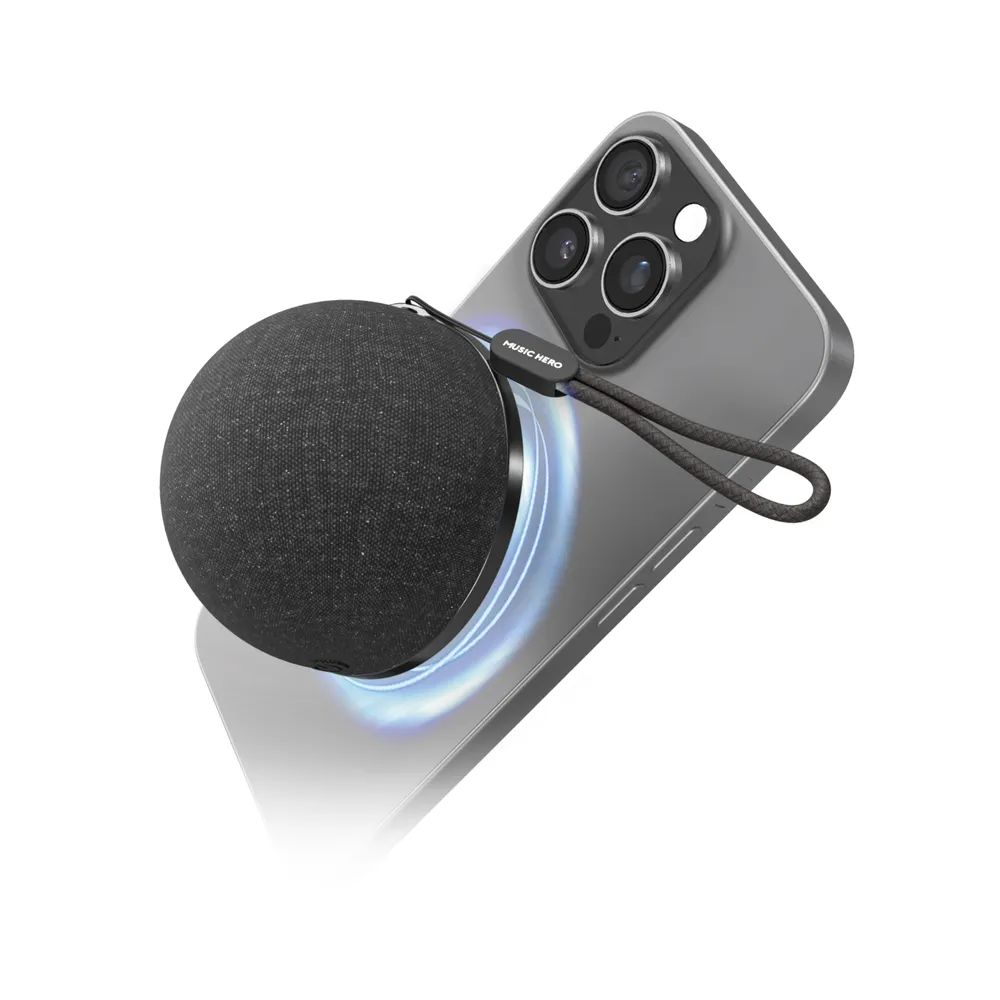MUSIC HERO MagSafe kompatibler Bluetooth Lautsprecher schwarz