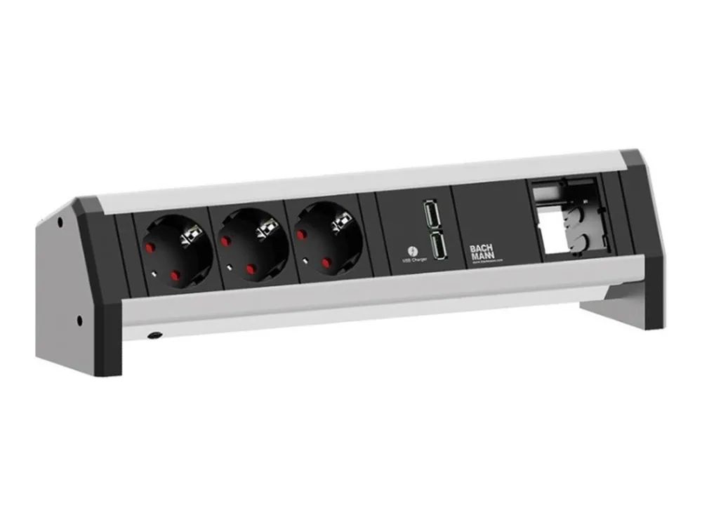 Bachmann DESK - Steckdosenleiste - Eingabe, Eingang GST18 - Ausgangsanschlüsse: 5 (USB, power CEE 7/3)