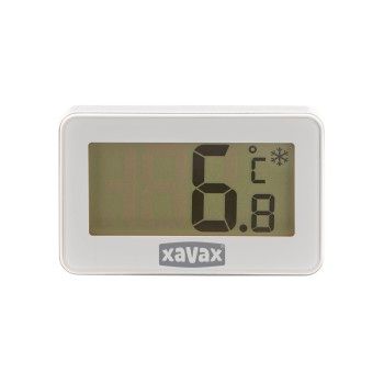 Xavax Digitales Thermometer für Kühlschrank, Gefrierschrank und Kühltruhe, Weiß