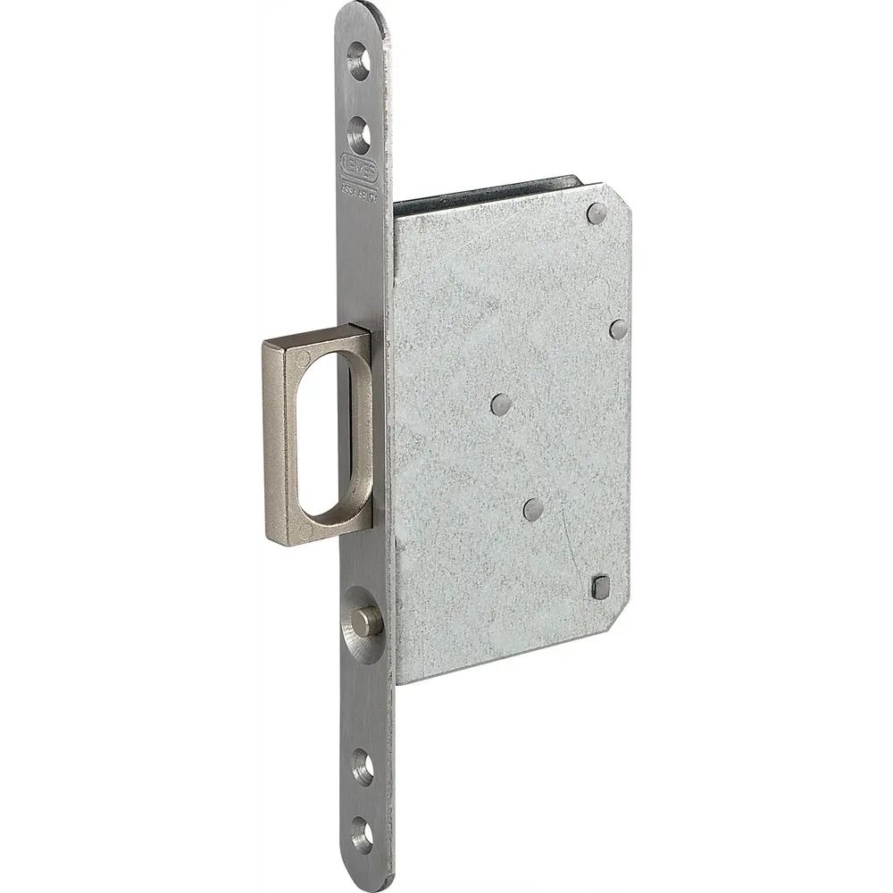 ASSA ABLOY NEDERLAND B.V.***  Schiebetürschloss mit Stirnziehgriff 117 x 75 x 15,5 mm, rund, Edelstahl