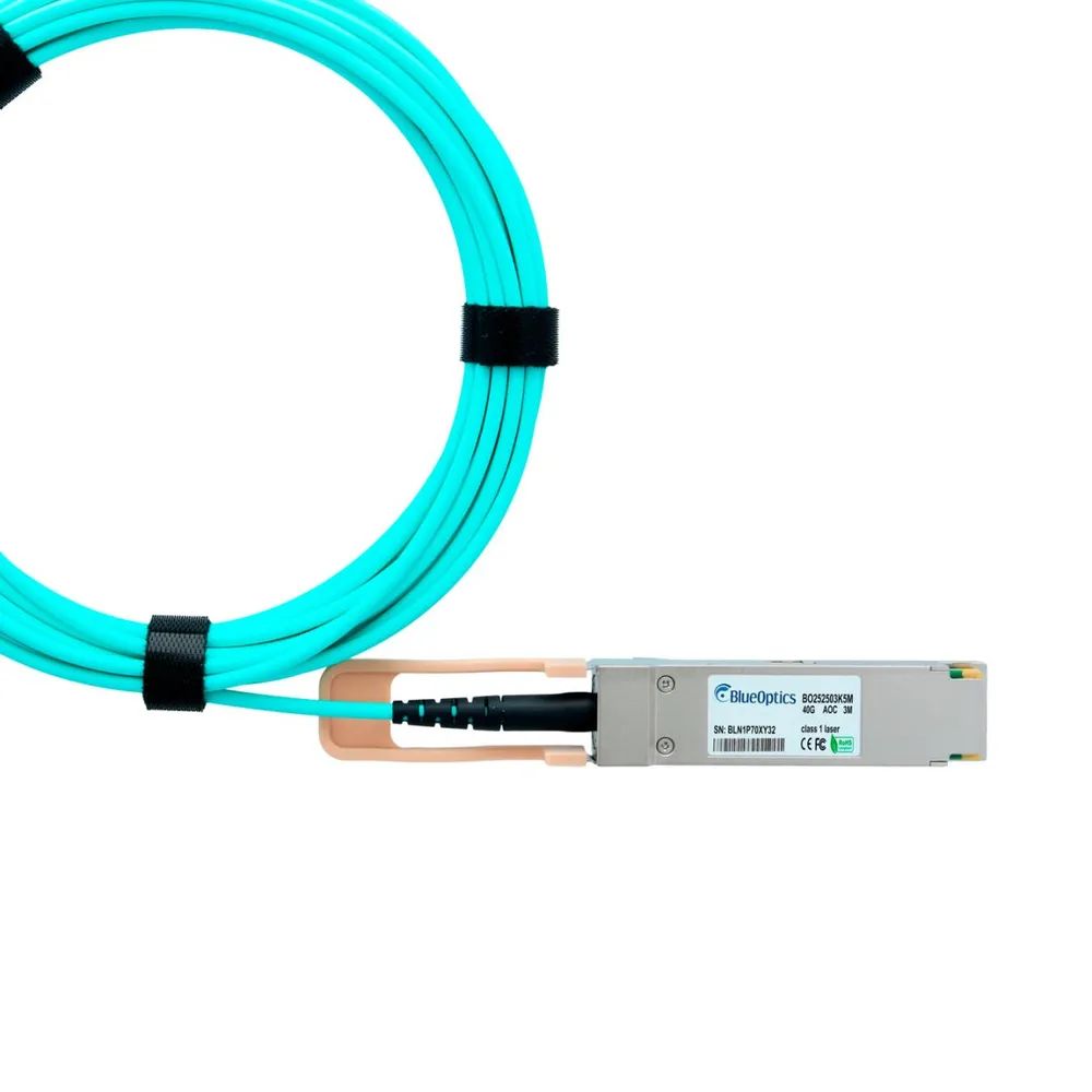 BlueOptics Apresia H-QSFP+AOC50M QSFP BlueOptics Aktives Optisches Kabel (AOC), 40GBASE-SR4, 50 Meter