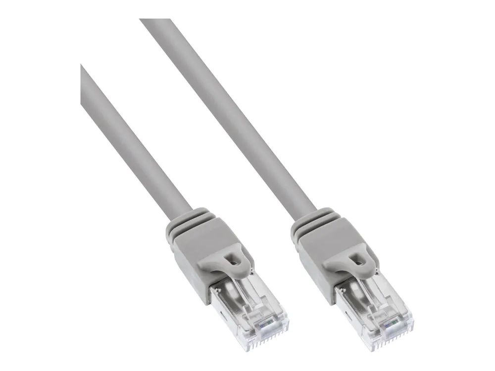 InLine Patchkabel - S/FTP (PiMf) - Cat.6 zert. - 250MHz - PVC - Kupfer - grau - 0,3m