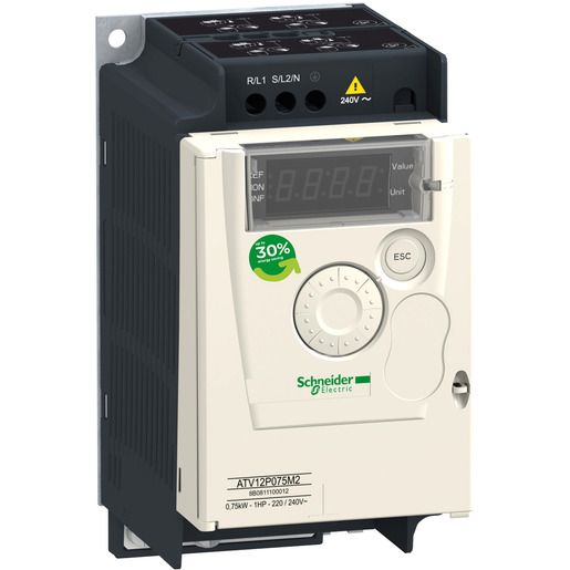 Schneider Electric ALTIVAR12 IP20 0,75KW 1X240V A / SCHN.E ATV12P075M2