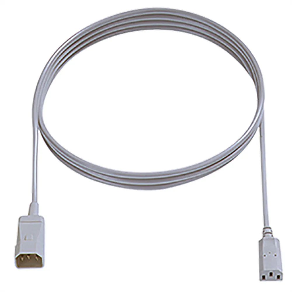 BACHMANN Kaltgeräteverlängerung H05VV-F 3G1,0mm², C14 / C13, grau, 2 m