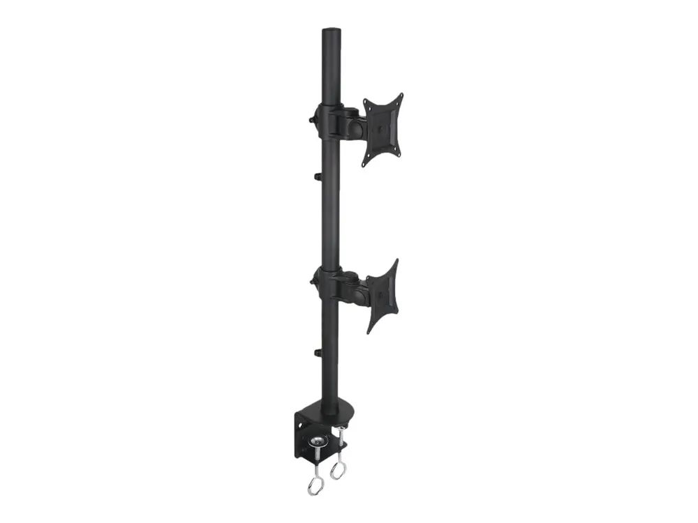 Techly Befestigungskit - für 2 Monitore - Schwarz - Bildschirmgröße: 33-68.6 cm (13"-27")