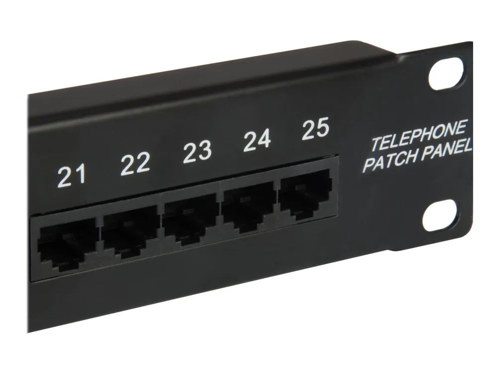 Equip Pro ISDN - Patch Panel - CAT 3 - RJ-45 X 25 - Schwarz - 1U - 48.3 cm (19")