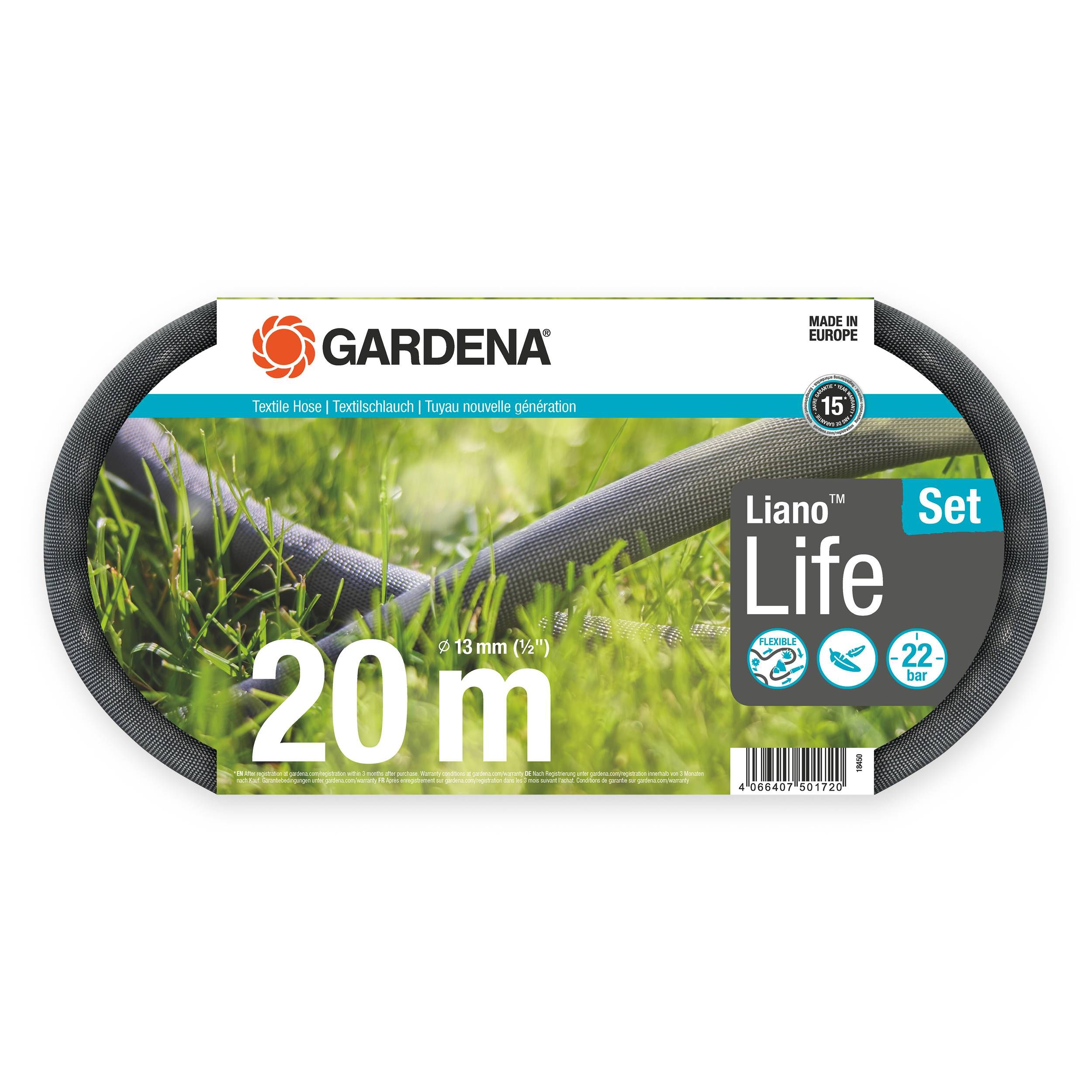 Gardena Liano™ Life 1/2", 20 m Set