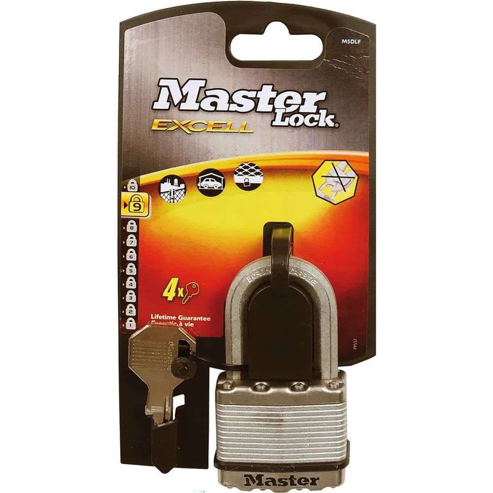 MASTER LOCK Vorhangschloss Excell M5EURDLF 52 mm Stahl, verschiedensperrend SB