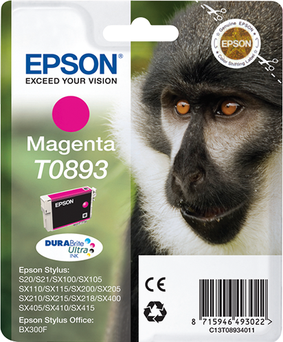 Epson Tinte T0893 Affe, Single, magenta