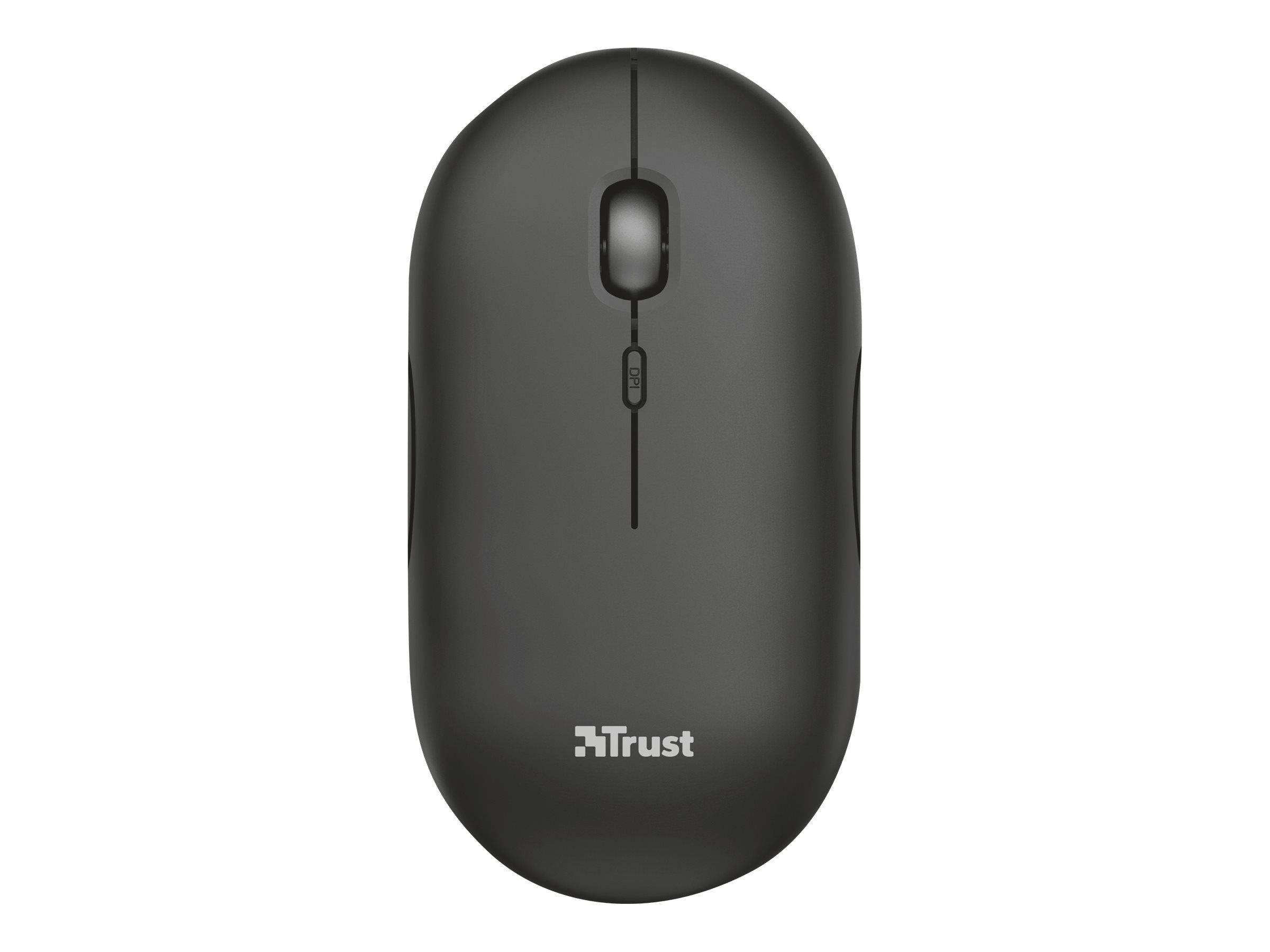 Trust Puck - Maus - rechts- und linkshändig - optisch - 4 Tasten - kabellos - Bluetooth, 2.4 GHz - kabelloser Empfänger (USB)