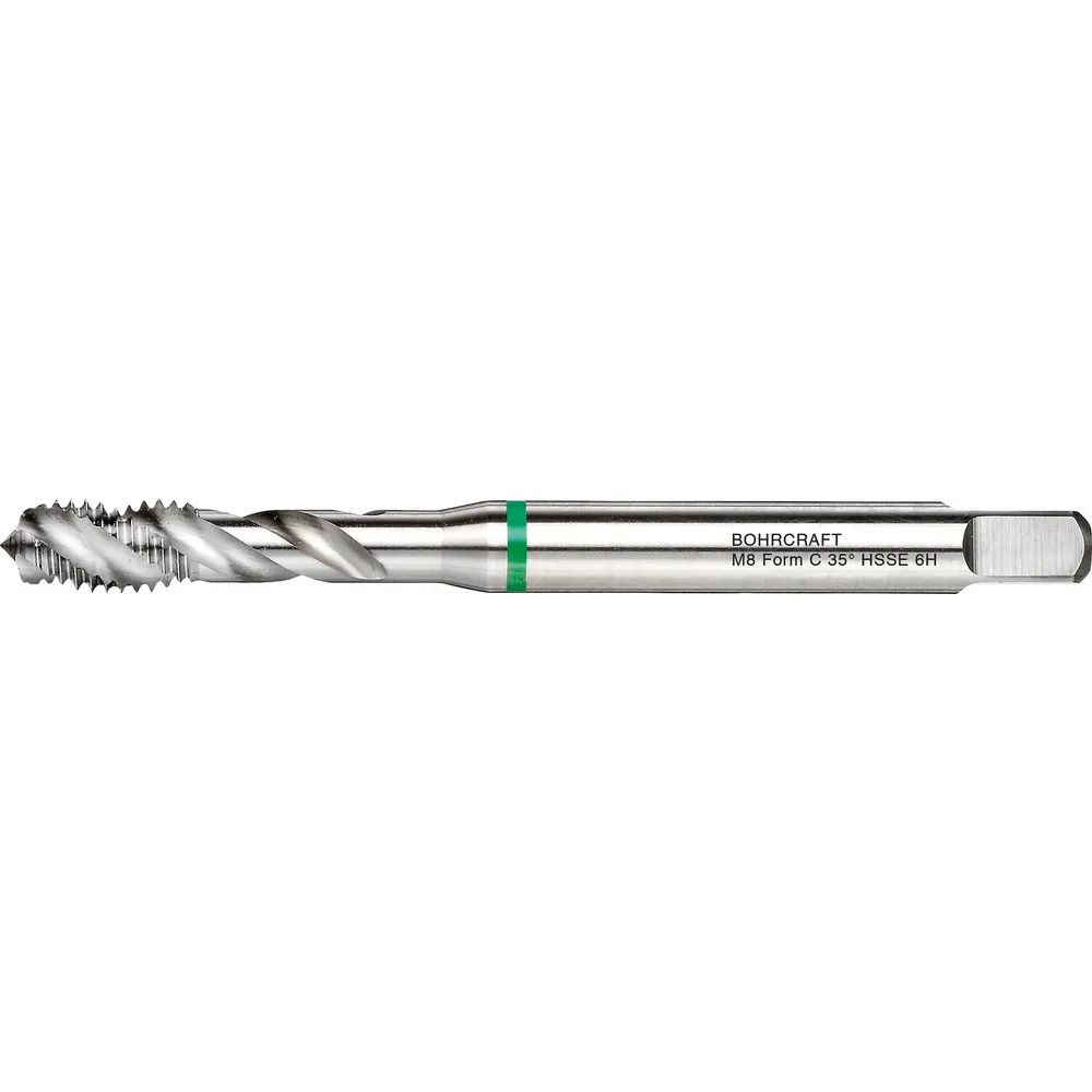 BOHRCRAFT Maschinengewindebohrer 40º RSP DIN371 M4 verstärkter Schaft Grünring