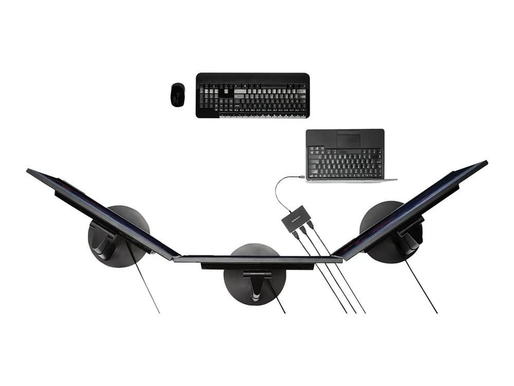 StarTech.com 3-Port Multi Monitor Adapter - DisplayPort 1.2 auf 3x HDMI MST Hub - Triple 1080p HDMI Monitore - Video Splitter für den erweiterten Desktop-Modus nur auf Windows-PCs - DP auf 3x HDMI (MSTDP123HD)