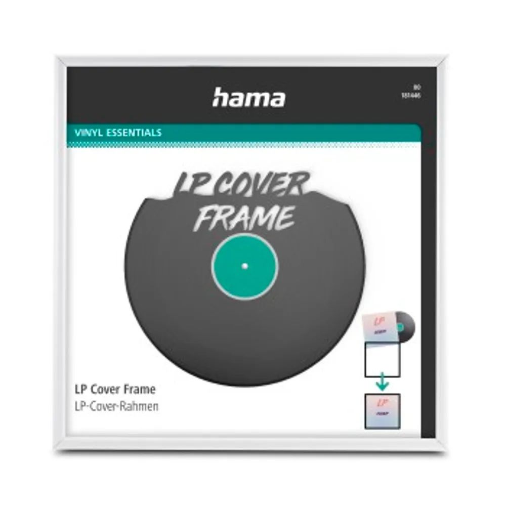 Hama LP-Cover-Rahmen, Aluminium, Weiß, 31,5 x 31,5 cm