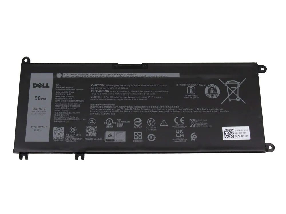 Dell 56Wh Lithium Ion Laptop Battery 4-Cell Design - Batterie - 3.500 mAh
