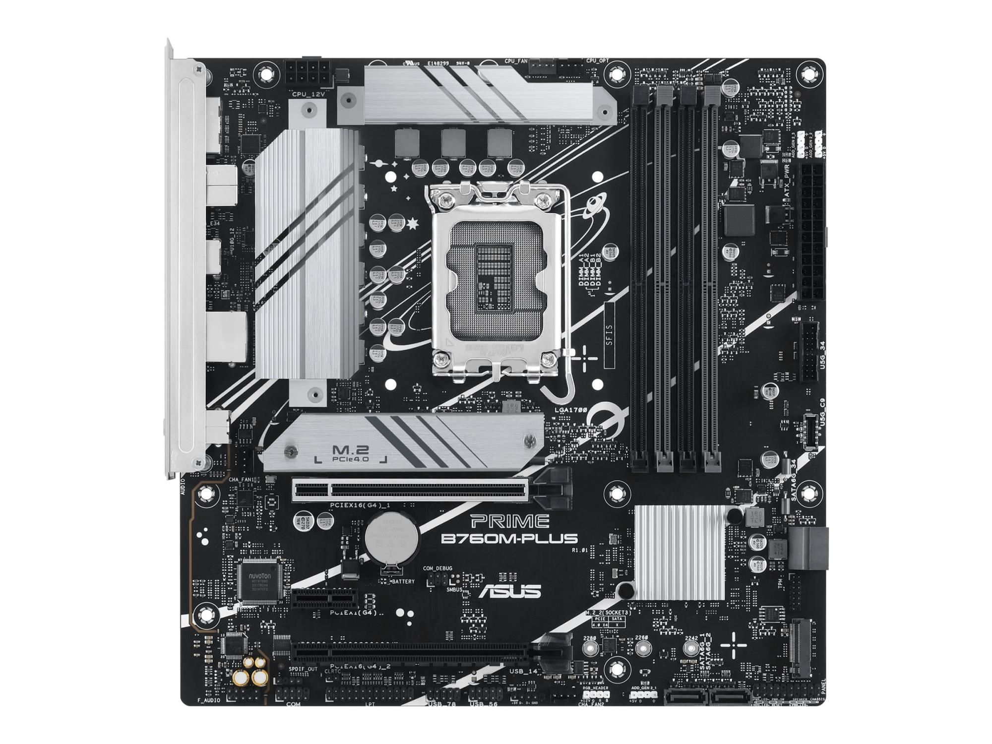 ASUS PRIME B760M-PLUS - Motherboard - micro ATX - LGA1700-Sockel - B760 Chipsatz - USB 3.2 Gen 2, USB 3.2 Gen 1, USB-C 3.2 Gen 1 - 2.5 Gigabit LAN - Onboard-Grafik (CPU erforderlich)