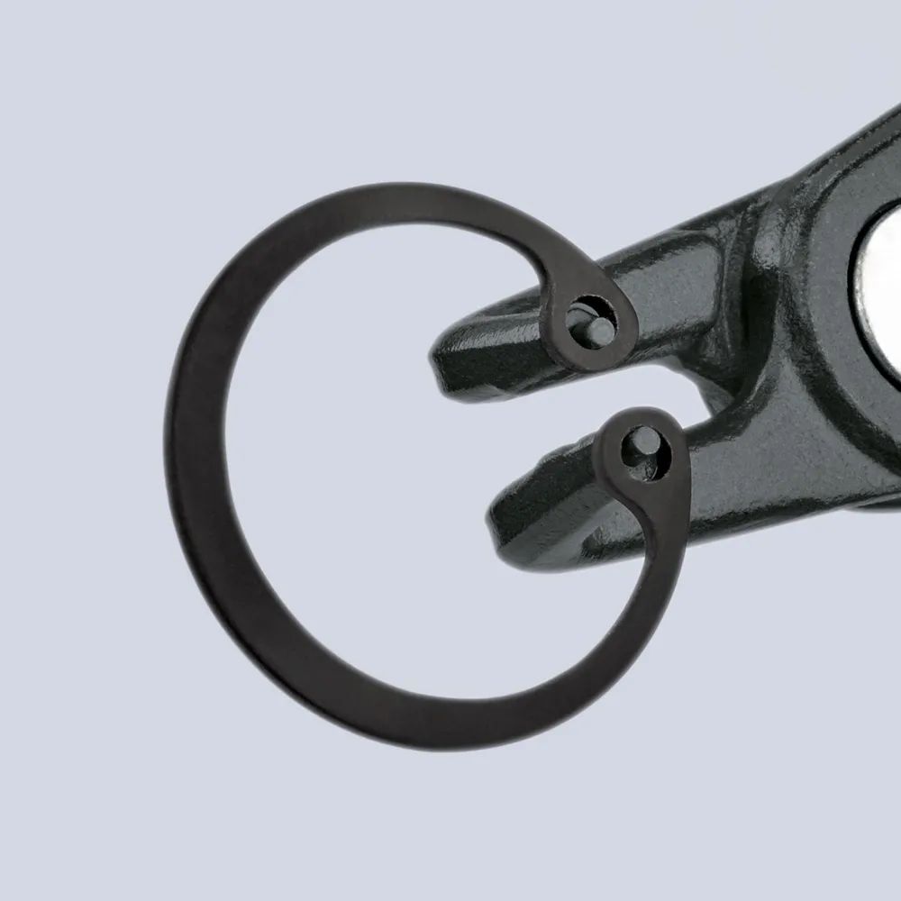 KNIPEX Präzisions-Sicherungsringzange für Innenringe in Bohrungen mit rutschhemmendem Kunststoff überzogen grau atramentiert 130 mm
