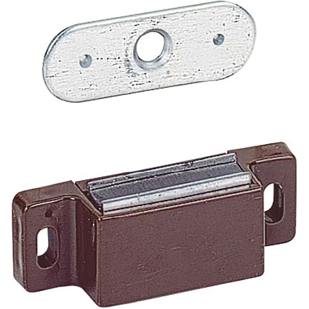 HETTICH Haftmagnetschnapper M71 + Gegenstück, HK 4 kg, KS braun