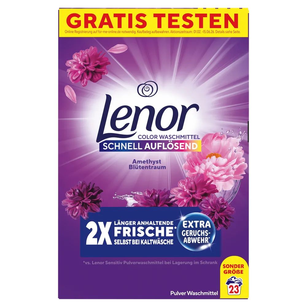 Lenor WM Pulver Amethyst & Blütentraum 1.15KG 
