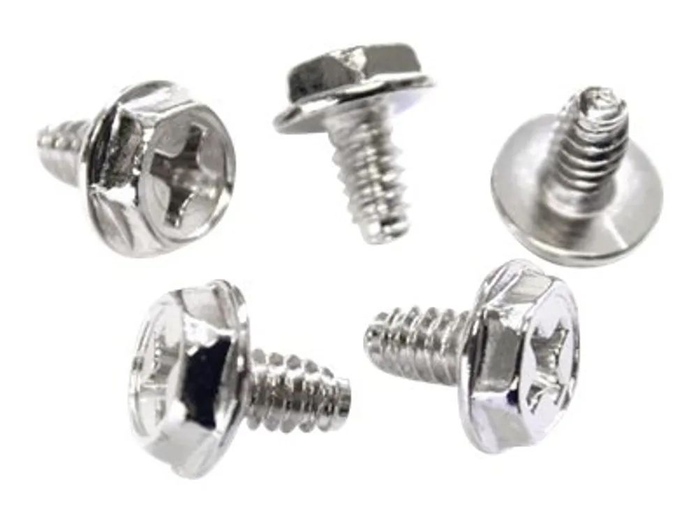 StarTech.com Ersatz PC-Montageschrauben 6-32x1/4 UNC - 50 Stück - Schrauben lang - Schrauben-Kit - Silber - 0.6 cm (Packung mit 50)