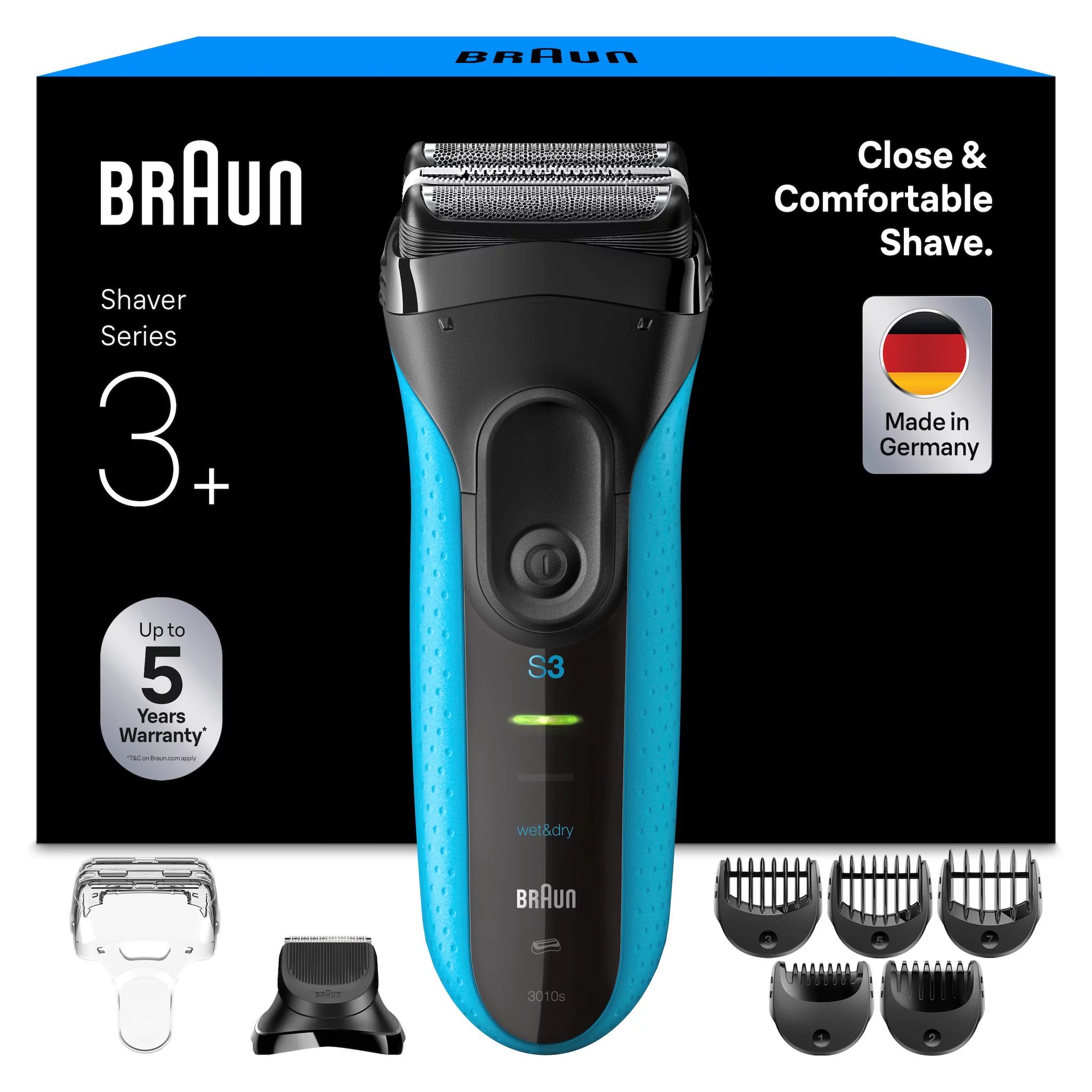 Braun Series 3 3010BT Black/Blue