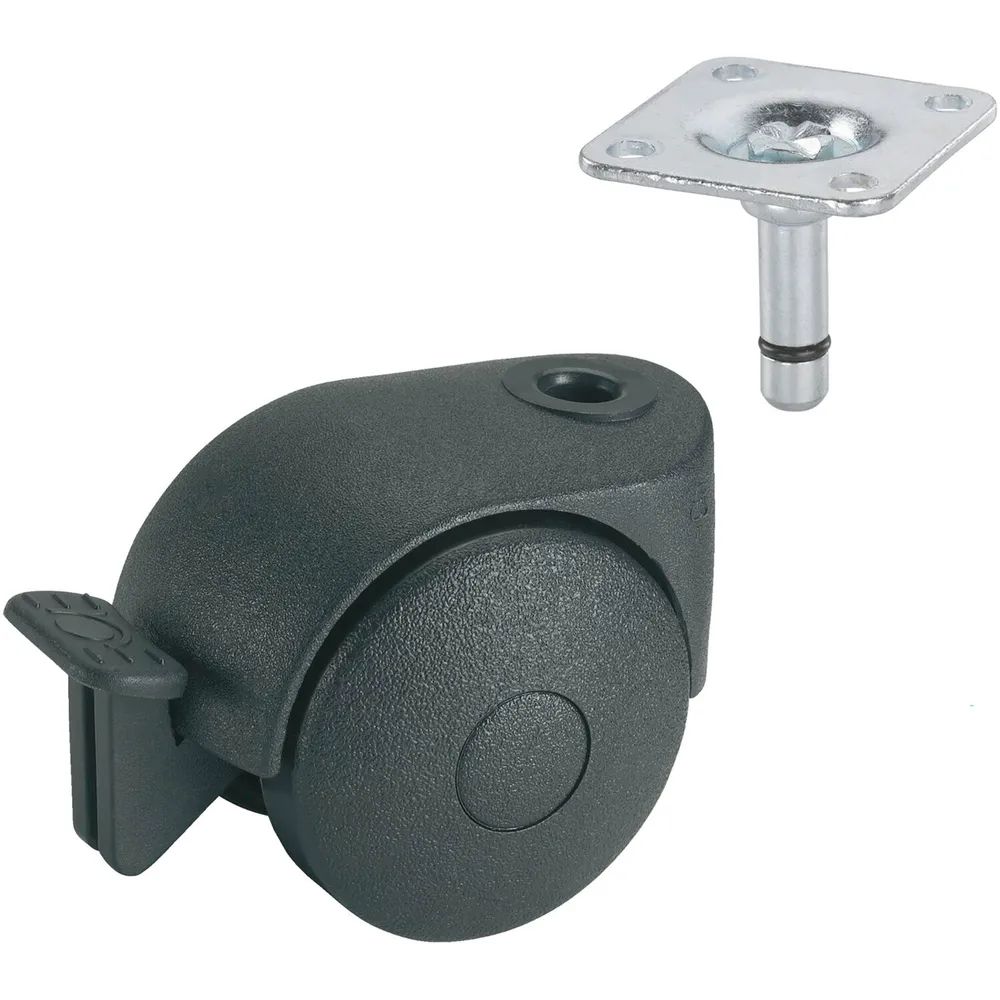 DÖRNER + HELMER Doppel-Lenkrolle One 50 mm 30 kg Platte Feststeller