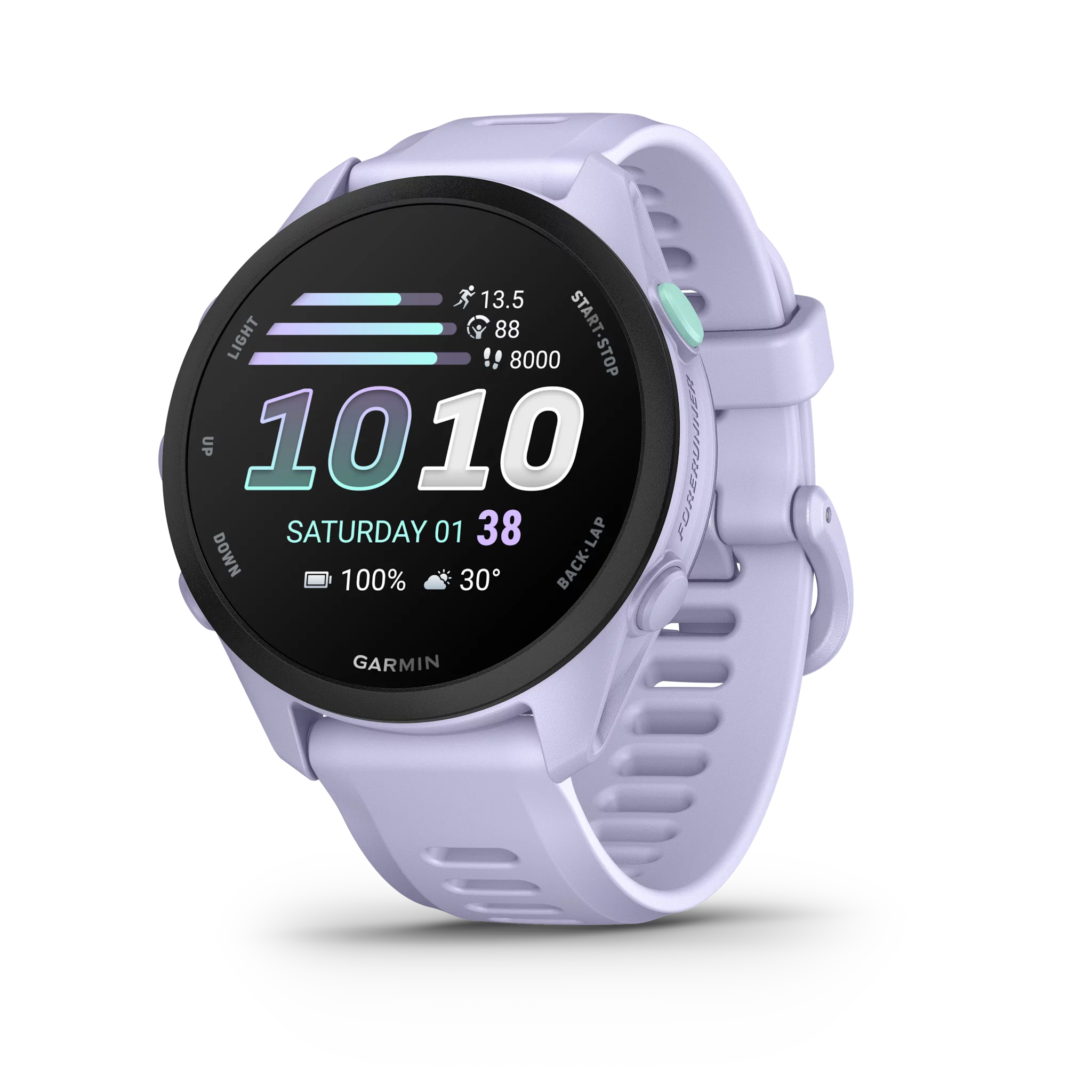 Garmin Forerunner 70 Cool Lavender/Schwarz mit Schnellwechsel-Silikon-Armband