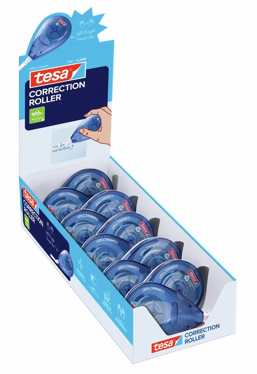 Tesa Roller Korrigieren ecoLogo Seitwärtsroller Display