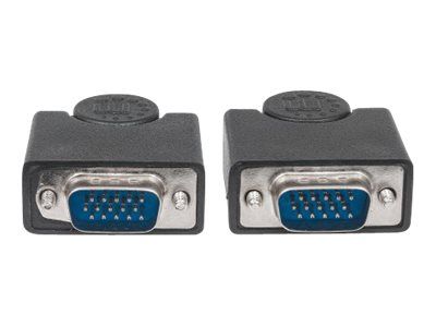 Manhattan VGA Monitor Cable (with Ferrite Cores), 3m, Black, Male to Male, HD15, Cable of higher SVGA Specification (fully compatible)