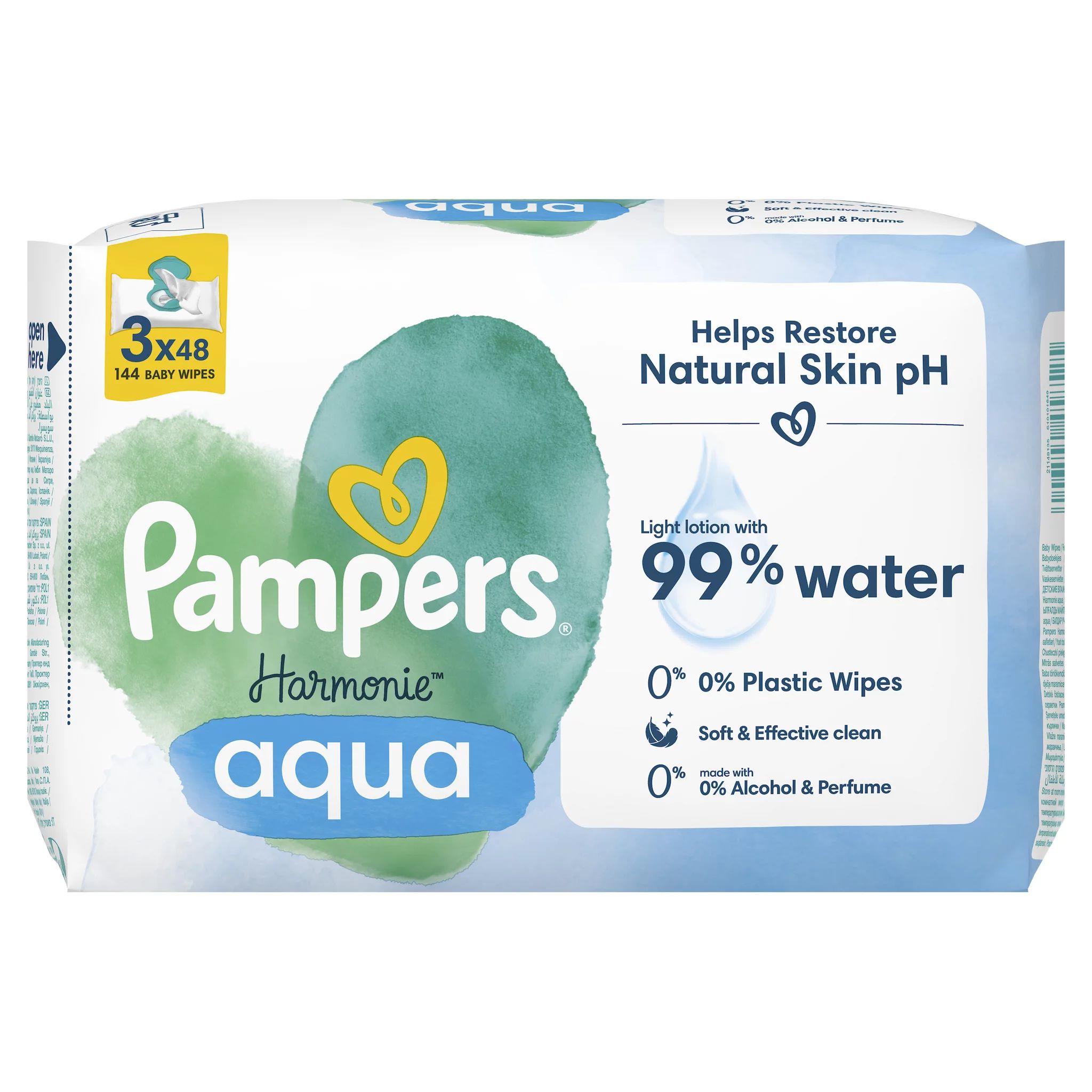 Pampers Feuchte Tücher Harmonie Aqua 3x