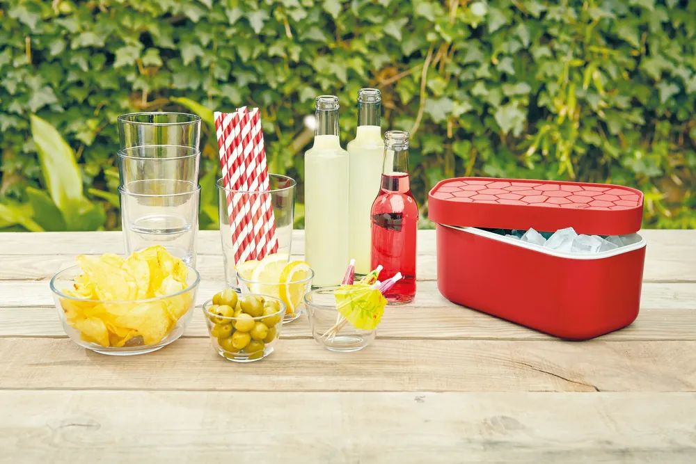Lékué Ice Box Eiswürfelbox - Red