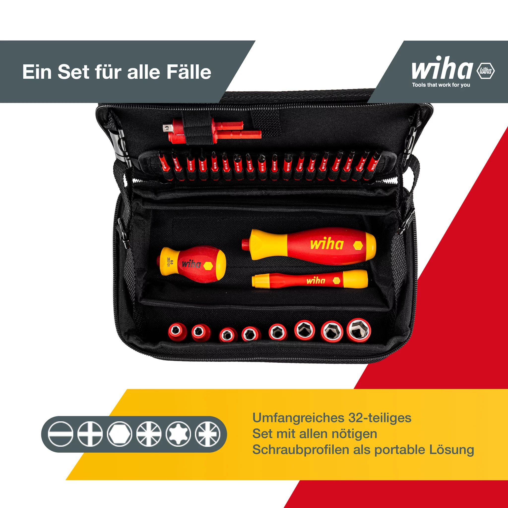 Wiha Werkzeug Set slimVario® electric gemischt 32-tlg. inkl. Funktionstasche