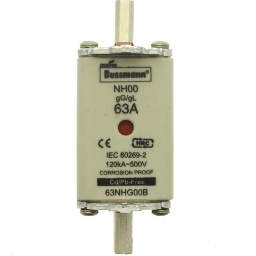 Eaton NH-SICH.EINSATZ 63A 500V 00 GG / EATON NH00/63A 500V 00 GG 63NHG00B