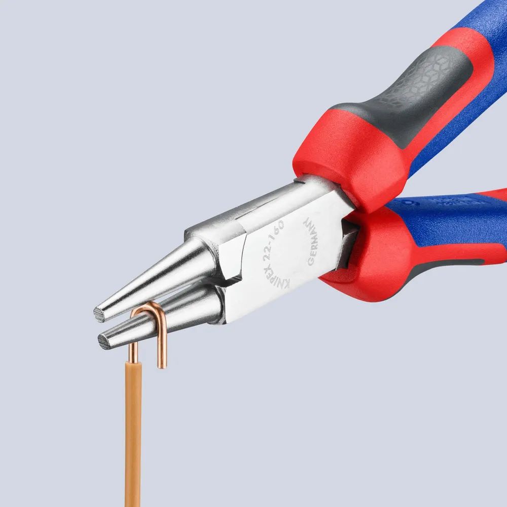 KNIPEX Rundzange mit Comfort-Griffen verchromt 160 mm