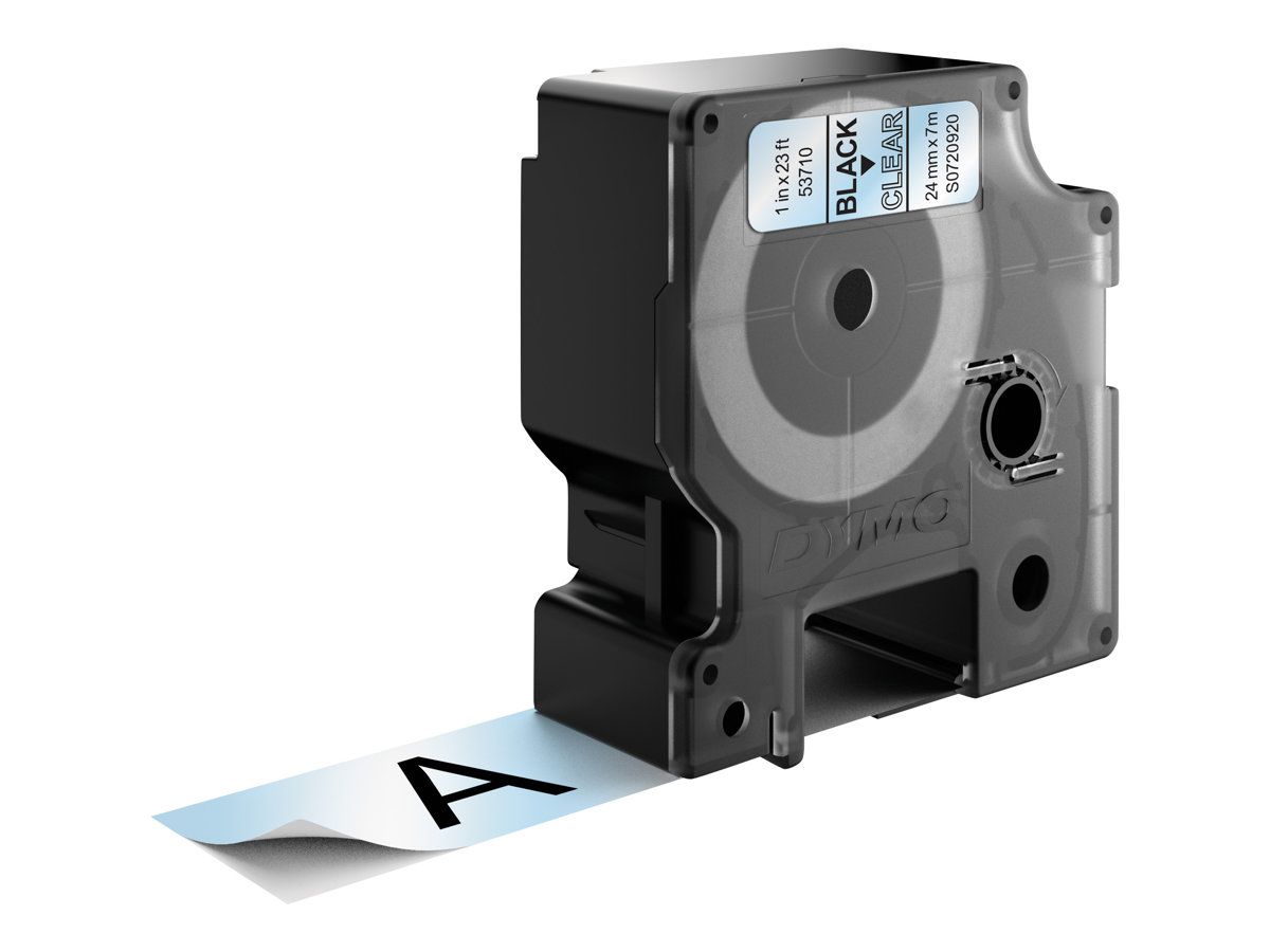 Dymo D1 - Selbstklebend - Schwarz auf Transparent - Rolle (2,4 cm x 7 m)