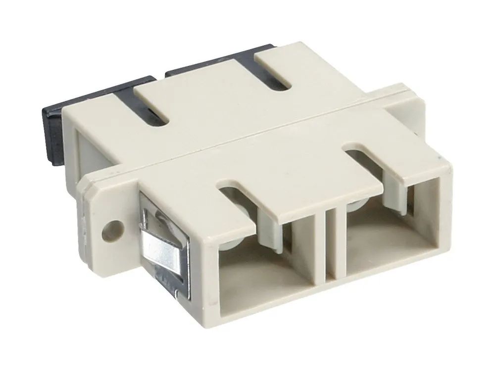 InLine LWL Kupplung - Duplex SC/SC - multimode - beige - Keramik-Hülse - zum Einbau