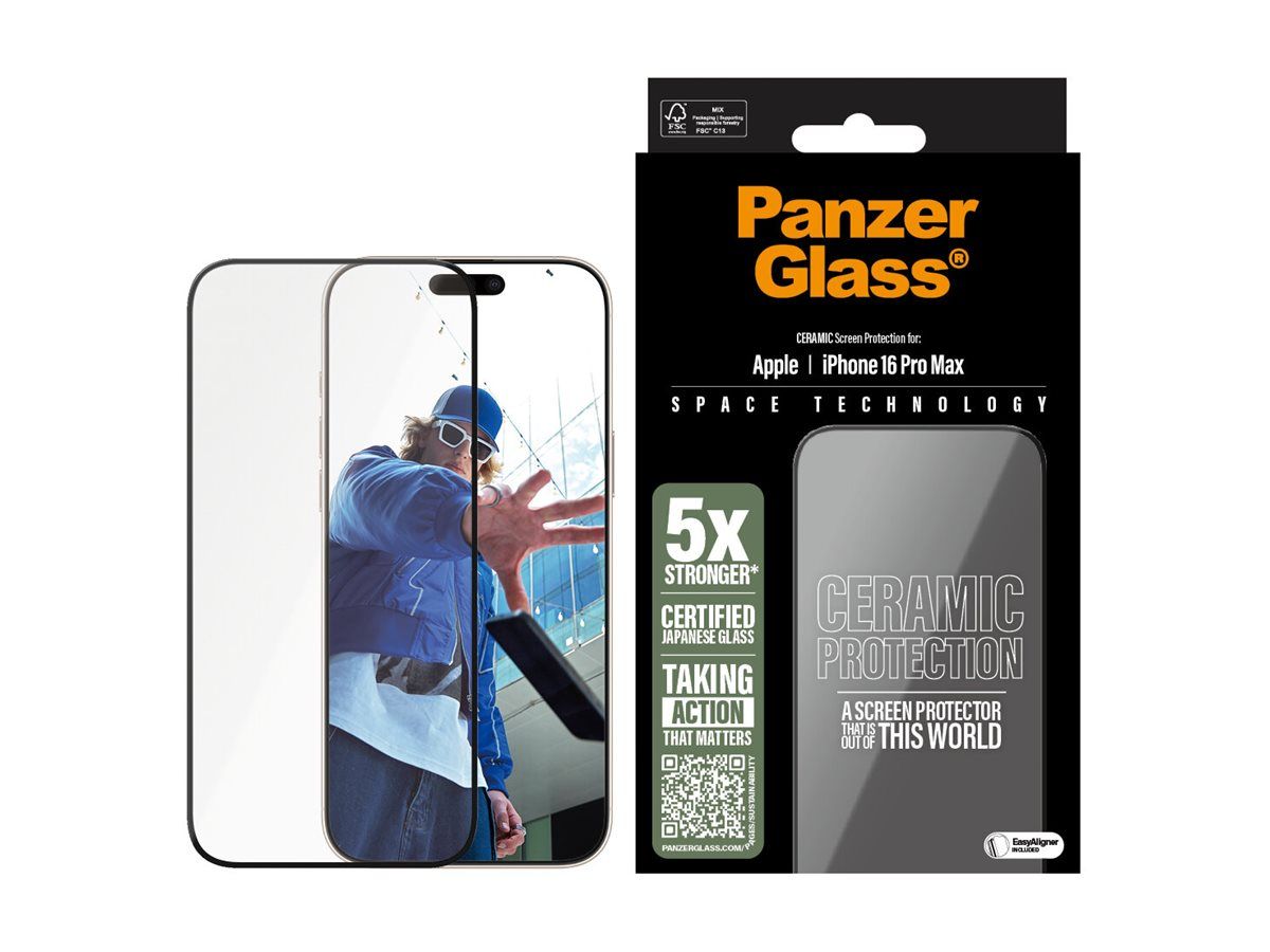 PanzerGlass Bildschirmschutz für Handy - ultrabreite Passform