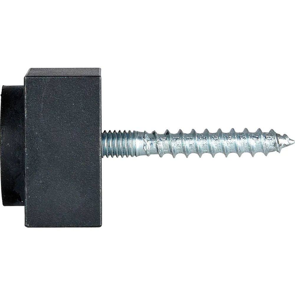 HALCÖ Wandtürpuffer 30 x 30 mm, Stahl verzinkt schwarz passiviert